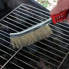 Steel Wire Brush, Stainless Steel Wire Brush For Rust Removal, Crevice Cleaning, Plastic Handle BBQ Grill Brush, Cleaning Brush