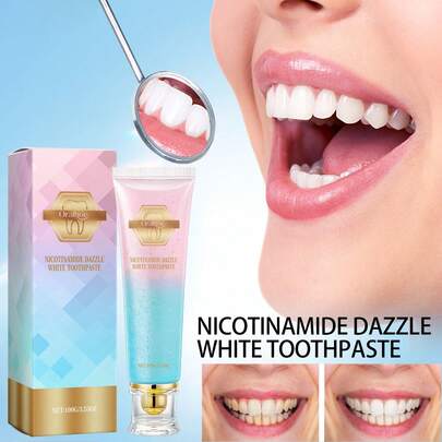 100g Niacinamide Toothpaste, Deep Cleaning Oral Stains, Long-Lasting Fresh Breath, Dental & Oral Care, Mint Flavor, Suitable For Men & Women