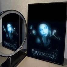 1pc Canvas Painting Evanescence Band Posters Art Coffee House Bar Room Wall Decor Optional Frame ,Wall Art With Frame - Multicolor - View 16