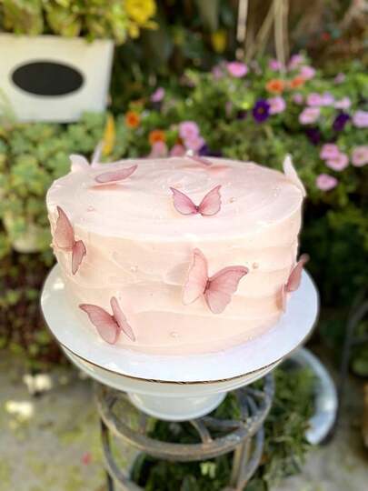 48/96 Stücke essbare Schmetterling Kuchendekoration, Papier Schmetterling Cupcake Dekoration, Fairy Geburtstags Kuchendekoration, Hochzeit Jahrestag Baby Dusche Geburtstags Party Dekoration, Frühlings/Sommer Kuchendekoration