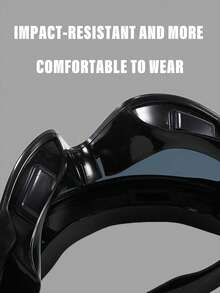 One Pair Of The New Style Large-Frame Multi-Functional Windproof Goggles Is Specially Designed For Outdoor Activities Such As Skiing, Cycling And Mountain Climbing, Suitable For Male Users. This Product Combines The Functional Characteristics Of Ski Goggles And Cycling Glasses, And Can Meet The Usage Demands In Various Scenarios. For Summer Beach Vacation,Outdoor,Travel Autumn Accessories - Dark Grey - View 4