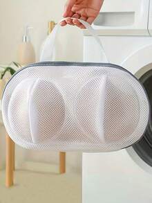 1/2 件胸罩洗涤袋、洗衣袋、洗衣机用大号胸罩洗涤保护袋、适合所有罩杯、防变形胸罩洗涤袋、内衣洗涤袋（灰色、蓝色）、母亲节礼物。