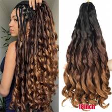 1 Pack French Curl Braiding Hair 12 Inch Pre Stretched Bouncy Curly Hair Easy Braid Crochet Hair Wavy Texture Synthetic Hair Extensions For 50g/Pack