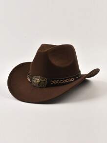 1 Stück Damen-Cowboyhut mit Lederband, nicht elastisches Design und UV-Schutz, geeignet für Outdoor-Fotos, Cosplay und Halloween