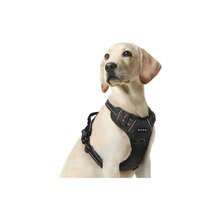 BYTO No Pull Harness Set Reflective Strips 5ft Dog Lead Medium Black - Black - View 2