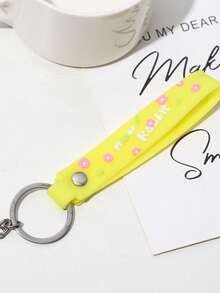 1/5 Piece New Cute Cartoon Rabbit Ear Small Flower Alphabet Pattern Keychain, Car Key And Bags Hanging Piece, Friend's Small Gift And Event Gift - A - View 10