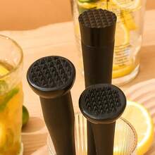 Pestillo de cóctel profesional de acero inoxidable con cabeza de nylon acanalada y puntiaguda para mezclar y batir bebidas caseras mojito - F37 25 cm - Ver 8