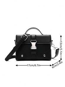 peach tree 1pc Fashionable Minimalist Solid Color Adjustable Strap Flap Closure Shoulder Bag For Men, Casual Retro Business Daily Wear, Lightweight Waterproof PU Mini Messenger Crossbody Bag Side Bag Pouch Waterproof Backpack Festival Valentine's Day Valentine'S Day Phone Bag