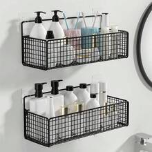 1 件壁挂式浴室收纳架，免打孔浴室挂架，多用途收纳篮，洗发水沐浴露收纳架，浴室配件，浴室收纳整理
