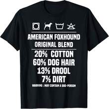 Funny Original Blend Amerian Foxhound T-Shirt Dog Gift - Black - View 1