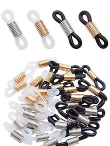 100pcs/Pack Silicone Candy Color Eyewear Strap, Glasses String, DIY Eyeglasses Accessory, Beaded Lanyard