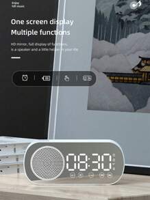 Wireless Bluetooth Speaker, Multifunctional High-Volume Bass Subwoofer Clock, Mini AI Smart Alarm Clock Speaker