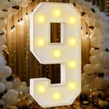 3ft Marquee Numbers, Light Up Numbers, Mosaic Numbers For Balloons, Number 1 Balloon Frame, Marquee Light Up Letters,0123456789st Birthday Decorations, First Party Anniversary Decorations