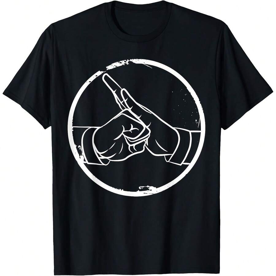 Kung Fu Martial Art Shaolin Monk Hand Salute T-Shirt - Black - View 1