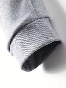 Men Hoodie Co-Ords - Light Grey - View 9