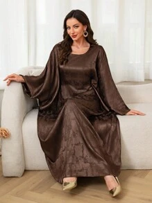 Middle Eastern Muslim Clothing, Abaya Fashion, Elegant Bat Sleeve Hooded Shirt, Arab Women's Summer Dress, Summer Dress, Dubai Robe