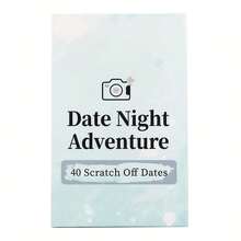 40 Date Ideas For Couples Date Night - Unique Scratch Off Date Night Card Games With Adventure Photo Album Book, Romantic Newlywed And Wedding Anniversary Couples Gifts For Him And Her - Date - View 4