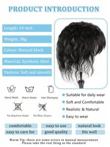 3D Bangs Invisible Seamless Head Hair Water Ripple Hair Air Bangs Head Overhead Natural Invisible Replacement Cover White Hair