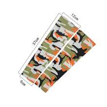 Mangas de brazo de seda de hielo con camuflaje, protección solar, enfriamiento y diseño de moda para correr, ciclismo y actividades al aire libre unisex - Caqui - Ver 3