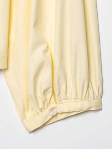 Women's Solid Color Bow Tie Long Sleeve Blouse, Suitable For Spring And Autumn - Yellow - View 8