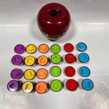 ABS Material, Digital Matching Apple Toy Set For Baby Early Education Puzzle Toys, Suitable For Children Aged 18+, Cultivates Children's Hands-On Ability, And Sells 12PCS Of Early Education Toys.