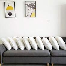 枕头填充物，100% 全新防过敏超细纤维垫填充物，适用于家居装饰和户外露营 - 白色 - 查看 5