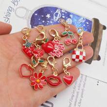 10Pcs Cute Enamel Charms Set - Multicolor Pendants With Lobster Clasp,Bag & Shoe Charm,Jewelry Supplies For DIY Bracelet Keychain