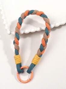 1pc Cute Handmade Phone Lanyard Braided Wrist Strap, Anti-Lost Phone Cord, Earphone Case Hanging Rope