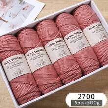 500g 245 Hand Knitting Thick Knitted Yarn, Alpaca Blend Yarn For DIY Handmade Knitting Sweater, Jacket, Scarf, Hat, Gloves In Autumn/Winter, 5 Balls/Pack - Multicolor - View 11