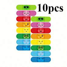 10/30/60pcs Colorful Smiling Face Elastic Bands, 8 Different Colors Breathable PE Elastic Bands, Suitable For Emergency Kits - Multicolor - View 10