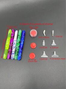 10 Stücke Set Diamantmalerei Pinsel, handgefertigte Harzdiamatmalerei Stifte mit Diamantkleber und verschiedenen Spitzenformen, komfortabler und effizienter, 5D Diamantmalerei Werkzeuge, geeignet für Diamantmalerei Liebhaber (Blau/Gelb/Grün/Weiß/Lila)