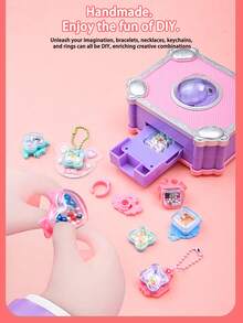 Pegatinas para niños, Tarjetas decoradas (GuKa), Kits de elaboración de joyas, Libros mágicos multiuso, Kits para hacer pulseras, Kits de elaboración de joyas hechas a mano para niñas, que incluyen cuentas y pegatinas, Kits de elaboración de joyas coloridos y suaves para anillos, pulseras y llaveros, Máquinas de pegatinas hechas a mano (GuKa), Juegos educativos DIY para niñas para el Día de los Niños.