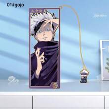 Jujutsu Kaisen 1pc Bookmark, Gojo Bookmark, Hollow Out Design Bookmark, Student Supply,School Supplies,Back To School