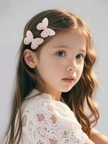 10 Stücke Set funkelnde Pailetten Schmetterling Haarclips für Baby Mädchen, süße Prinzessinnen Pony Haarclips, Alltagszubehör - Verschiedenfarbig - Übersicht 2