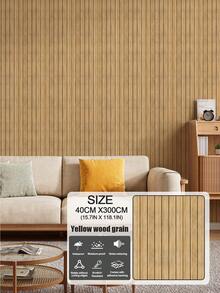 1卷棕色装饰木纹壁纸，自粘木板，适用于客厅、橱柜，尺寸：40*300厘米/15.7x118英寸和60*300厘米/23.6x118英寸