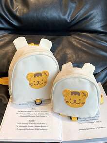 A Custom Bag With A Personalized Name Or Holiday Message. Customize Your Own Backpack, Mini Cartoon Casual Cute Rabbit Tiger Bear Printed Backpack School Bag, You Can Customize Name, Letters, Lucky Numbers, Etc., Very Suitable For School, Dance Class, Travel, Daily Adaptation, Birthday Gifts Friends And Daughters, As Commemorative Gift Meaningful Package, Gift, New Year Etc. Prints Are Randomly Placed.,Multi-Functional,Ornamental,Letter,Stylish,Soft,Modern,Colorful,Kawaii,Adorable,Cute,Casual,Custom,Personalised,Unique,Customized,Baby Gifts,Ideal Gifts For Him,Ideal Gifts For Her,Son,Daughter,For Children's Day - Multicolor - View 4