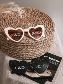 1pc/10pcs/20pcs/ Customized Bachelorette Party Heart Shaped Sunglasses, Bachelorette Beach Party Heart Shaped Sunglasses, Bridesmaids Sunglasses, Heart Shaped Sunglasses, Multi-Functional, Ornamental, Reusable, Exquisite, Stylish, High-Quality, Colorful, Modern, Custom, Personalized, Unique, Ideal Gifts For Him, Tea Room, Home, Garden, Office, For Anniversaries, For Valentine's Day, For Mother's Day, For Birthdays, For Father's Day, For Graduation, For Weddings, For Housewarming, Summer Holiday