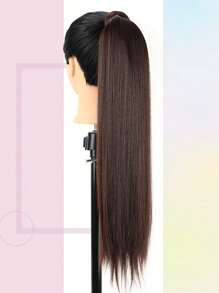 Straight Ponytail Extensions Synthetic Hair Wrap Around Ponytail Extension Heat-Resistant Wig For Women Synthetic Pony Tails Hairpieces Daily
