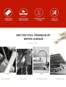 强力管道裂缝修补防水密封胶带，使用方便，用途广泛，一次粘合即可瞬间密封，持久耐用，适用于家庭、厨房、浴室、管道、水桶、漏水管道修补、户外花园软管、管道胶带、粘合剂、密封剂、绝缘胶带修补，也适用于返校季、万圣节和圣诞节假期。 - 黑色 - 查看 7