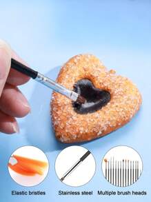 15 sztuk pędzli do malowania ciasta, narzędzia do dekorowania ciasta, zestaw narzędzi do fondantu cukrowego DIY, zestaw pędzli do ciasteczek cukrowych, narzędzia do kwiatów z pasty gumowej, artykuły do dekoracji ciast piekarniczych
