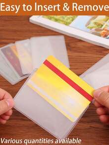 Medicare Card Holder Protector Sleeves, Clear PVC Waterproof Medical/Credit Card, Business/Social Security Card Protector - Clear Vinyl Plastic Covers For Insurance & Social Security Metro & License Or Credit Cards - Multicolor - View 2