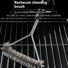 Multifunctional Cleaning Scrub Brush, Triangular Stainless Steel Wire BBQ Grill Cleaning Tool, Outdoor Barbecue Cleaning Accessory - Multicolor - View 1