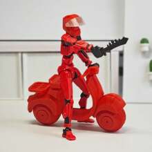 1 件 3D 打印铰接式玩偶、摩托车骑手玩具模型玩偶、减压创意桌面装饰玩具、可摆动关节时尚摩托车城市创意玩具模型、3D 打印摩托车、3D 打印装饰模型 - 彩色 - 查看 13