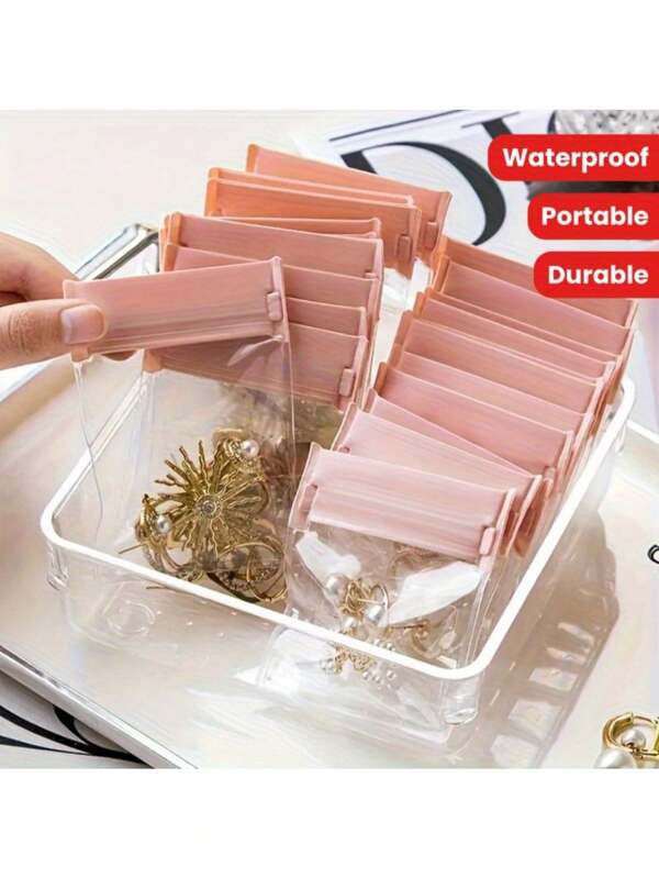 10pcs EVA Jewelry Travel Case, Suitable For Earrings, Rings, Necklaces, Bracelets - Durable, Waterproof, Vacation Style Handbag Organizer