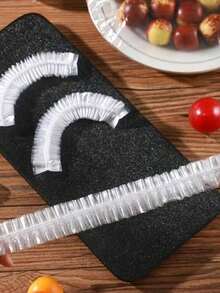 50pcs Disposable Plastic Food Storage Bags, Adhesive Seal, Thickened Design, Suitable For Refrigerator, Vegetables, Fruits, Easy Tear Roll - White - View 10