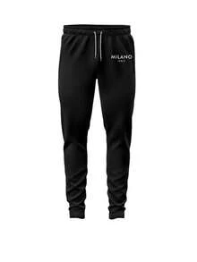 Conjunto de sudadera de manga larga de impresión 3D para hombre casual y deportivo de alta calidad color beige con letra - Negro - Ver 5