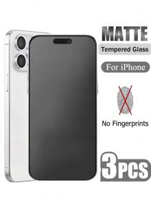 3 Stück 2,5D Vollbildschirm, hochauflösende matte gehärtete Glas Schutzfolie (Gaming Folie) Antifingerprint, kompatibel mit iPhone Apple X/XR/11/12/13/14/15/16/16e Serie, Geschenk für Geburtstag, Familie, Freunde, Handy Bildschirmschutz, Handy Zubehör