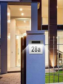 1 Pack 4LED Solar House Number Sign, Outdoor Waterproof, Solar House Sign Door Plate Personalized Nameplate Lights For Homes, Gardens, Streets, Yards And Homes, Housewarming Gifts For Friends - Multicolor - View 6