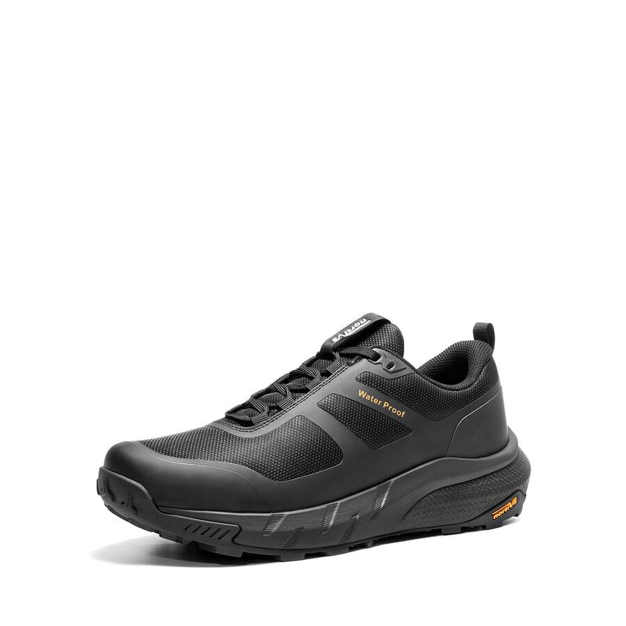 Men's Waterproof Hiking Shoes Lightweight Trekking Walking Sneakers With Arch Support For Camping Tennis Outdoor Training StreamRunner - màu đen - Xem 1