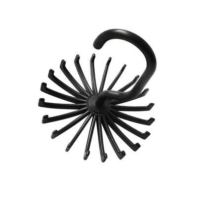 1pc Multi-Function Plastic Mini 360° Rotating 20-Hook Tie Rack